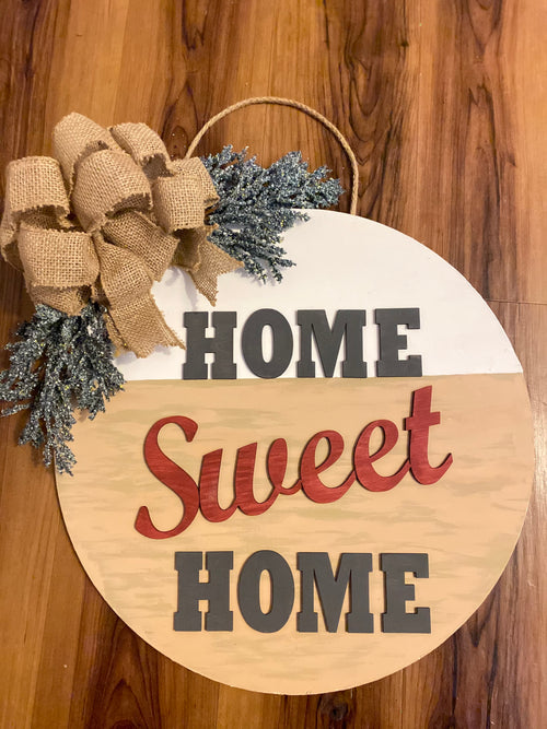 Home sweet home door sign
