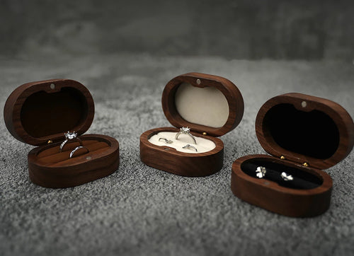 Oval Wooden Ring Box