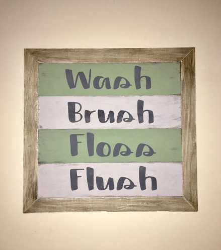 Bathroom Wall Sign
