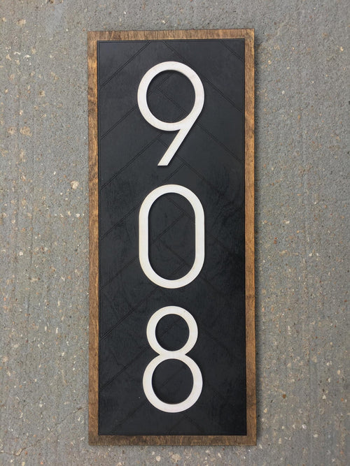 Wooden Address Sign