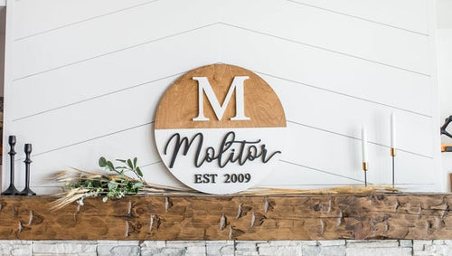Power Letter Family Sign